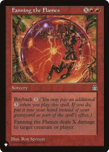 Fanning the Flames, The List Reprints — Magic card price