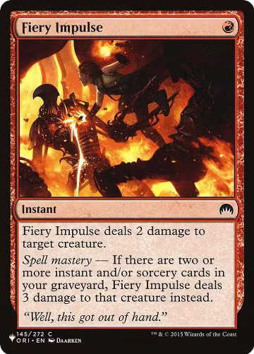 Fiery Impulse (145/272), The List Reprints — Magic card price