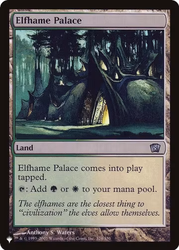 Elfhame Palace (324/350), The List Reprints — Magic card price