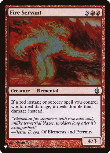 Fire Servant (15/34), The List Reprints — Magic card price