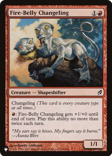 Fire-Belly Changeling (164), The List Reprints — Magic card price