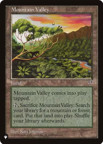 Mountain Valley, The List Reprints — Magic card price