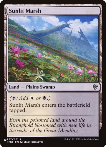 Sunlit Marsh (257/281), The List Reprints — Magic card price