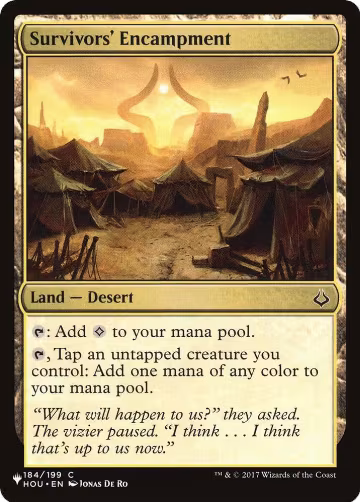 Survivors' Encampment (184/199), The List Reprints — Magic card price