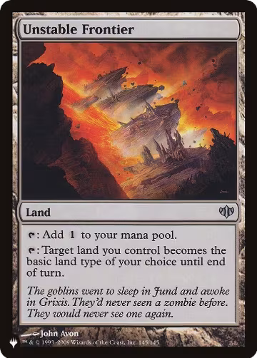 Unstable Frontier (145/145), The List Reprints — Magic card price