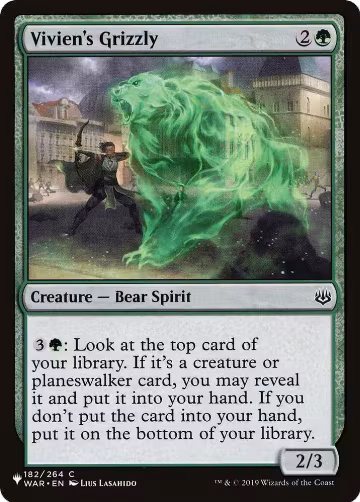 Vivien's Grizzly (182/264), The List Reprints — Magic card price
