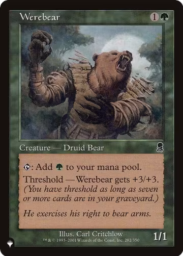 Werebear (282/350), The List Reprints — Magic card price