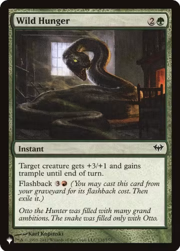 Wild Hunger (132/158), The List Reprints — Magic card price