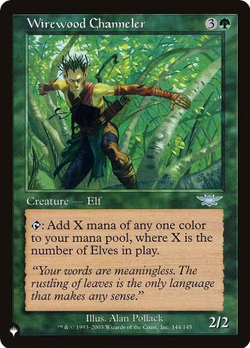 Wirewood Channeler (144/145), The List Reprints — Magic card price