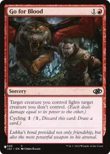 Go for Blood (540/051), The List Reprints — Magic card price