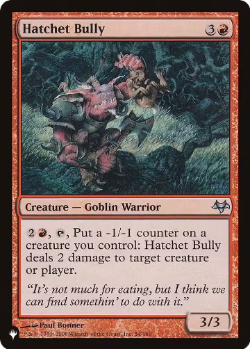 Hatchet Bully (54/180), The List Reprints — Magic card price