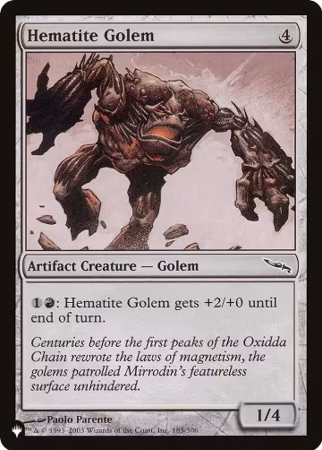 Hematite Golem (185/306), The List Reprints — Magic card price