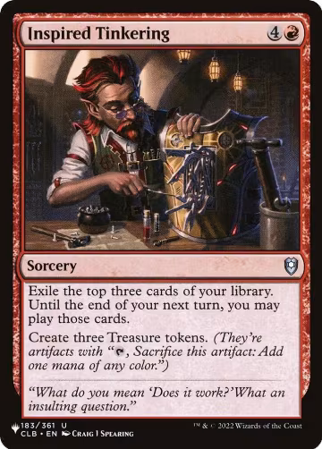 Inspired Tinkering (183/361), The List Reprints — Magic card price