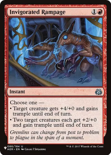 Invigorated Rampage (086/184), The List Reprints — Magic card price