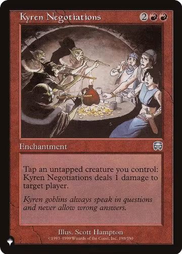 Kyren Negotiations (198/350), The List Reprints — Magic card price