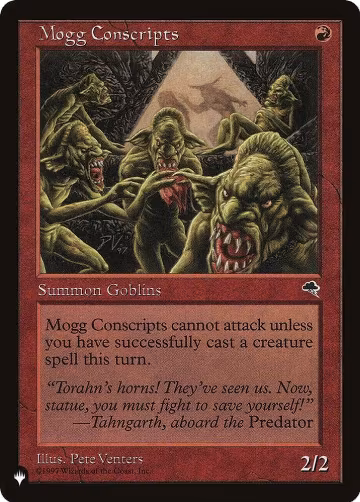 Mogg Conscripts, The List Reprints — Magic card price