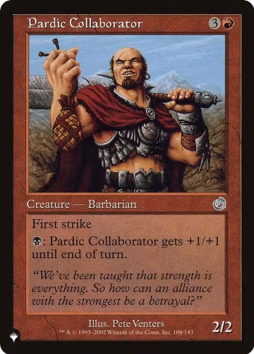 Pardic Collaborator (106/143), The List Reprints — Magic card price