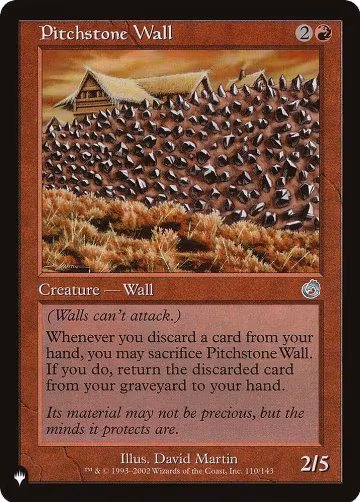Pitchstone Wall (110/143), The List Reprints — Magic card price