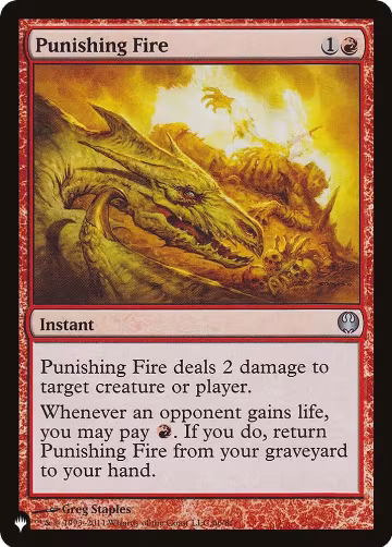 Punishing Fire (66/81), The List Reprints — Magic card price