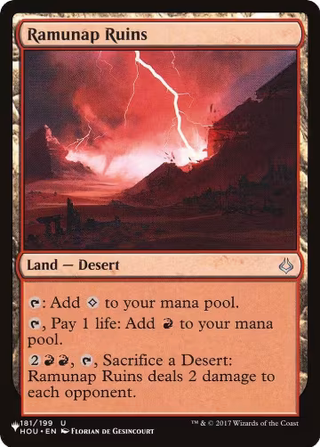 Ramunap Ruins (181/199), The List Reprints — Magic card price