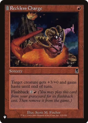 Reckless Charge (215/350), The List Reprints — Magic card price