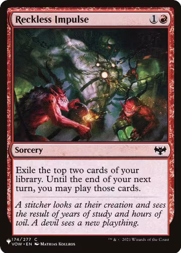 Reckless Impulse (174/277), The List Reprints — Magic card price