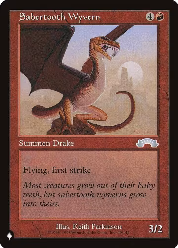 Sabertooth Wyvern (99/143), The List Reprints — Magic card price