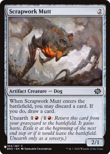 Scrapwork Mutt (164/012), The List Reprints — Magic card price