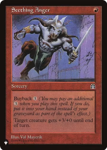Seething Anger, The List Reprints — Magic card price
