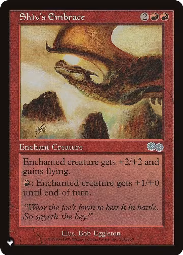 Shiv's Embrace (216/350), The List Reprints — Magic card price