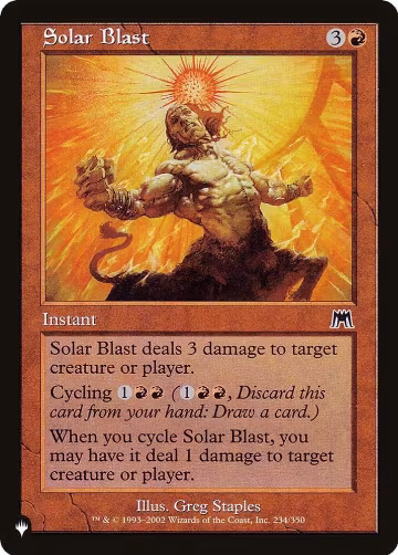Solar Blast (234/350), The List Reprints — Magic card price