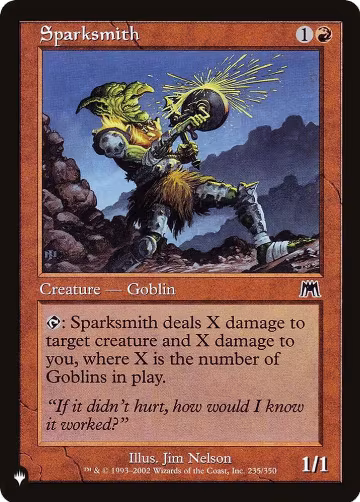 Sparksmith (235/350), The List Reprints — Magic card price