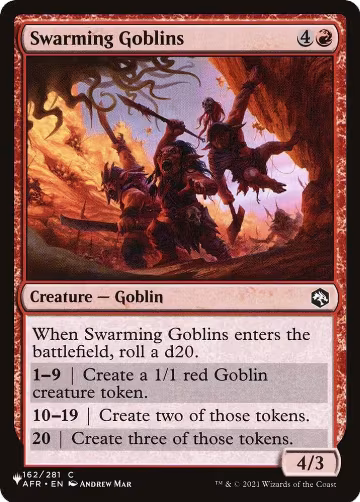 Swarming Goblins (162/281), The List Reprints — Magic card price
