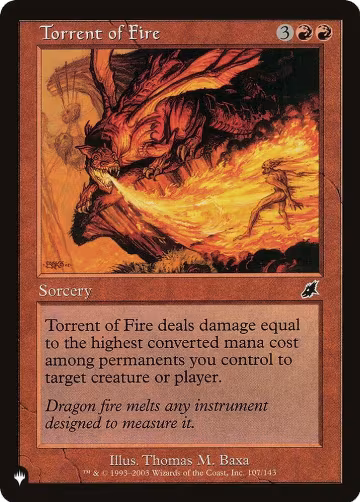 Torrent of Fire (107/143), The List Reprints — Magic card price