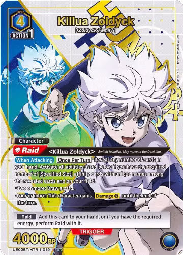 Killua Zoldyck (019) (SR*) (UE02BT/HTR-1-019), HUNTER X HUNTER — Union Arena card price