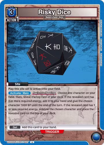 Risky Dice (027) (UE02BT/HTR-1-027), HUNTER X HUNTER — Union Arena card price