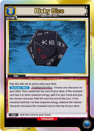 Risky Dice (027) (U*) (UE02BT/HTR-1-027), HUNTER X HUNTER — Union Arena card price
