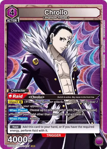 Chrollo (037) (UE02BT/HTR-1-037), HUNTER X HUNTER — Union Arena card price