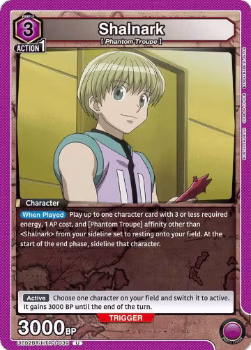 Shalnark (UE02BT/HTR-1-039), HUNTER X HUNTER — Union Arena card price