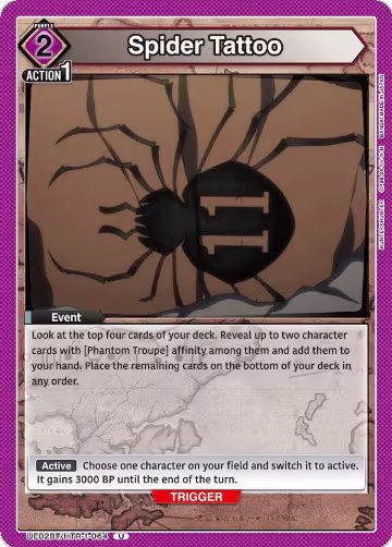Spider Tattoo (UE02BT/HTR-1-064), HUNTER X HUNTER — Union Arena card price