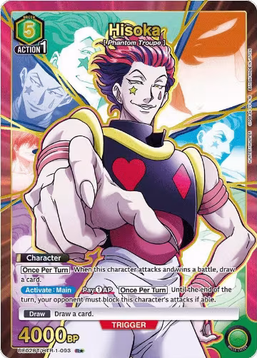 Hisoka (093) (R*) (UE02BT/HTR-1-093), HUNTER X HUNTER — Union Arena card price