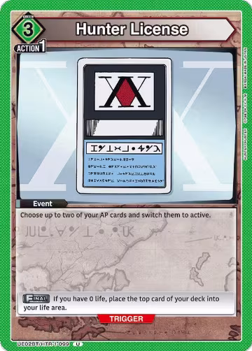 Hunter License (UE02BT/HTR-1-099), HUNTER X HUNTER — Union Arena card price