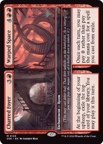 Charred Foyer // Warped Space (129), Promo Pack: Duskmourn: House of Horror — Magic card price