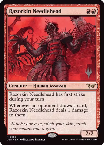 Razorkin Needlehead (153), Promo Pack: Duskmourn: House of Horror — Magic card price