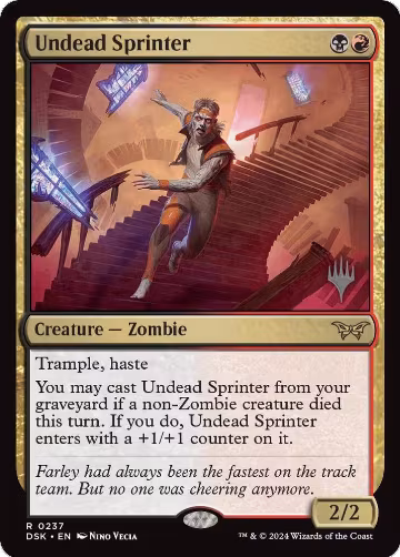 Undead Sprinter (237), Promo Pack: Duskmourn: House of Horror — Magic card price