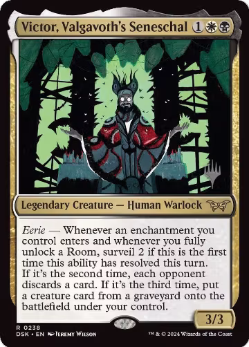 Victor, Valgavoth's Seneschal (238), Promo Pack: Duskmourn: House of Horror — Magic card price
