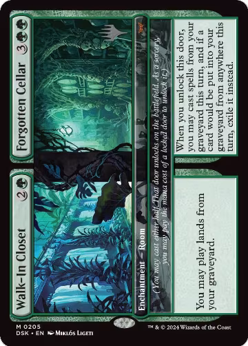 Walk-In Closet // Forgotten Cellar (205), Promo Pack: Duskmourn: House of Horror — Magic card price