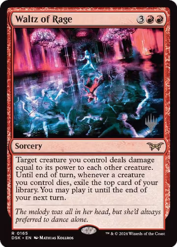 Waltz of Rage (165), Promo Pack: Duskmourn: House of Horror — Magic card price