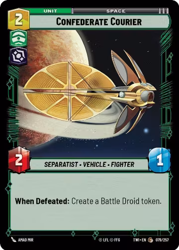 Confederate Courier (079/257), Twilight of the Republic — Star Wars card price