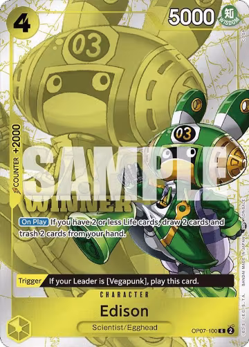 Edison (Winner Pack 2024 Oct.-Dec.) (OP07-100), One Piece Promotion Cards — One Piece card price